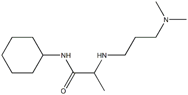N-cyclohexyl-2-{[3-(dimethylamino)propyl]amino}propanamide Struktur