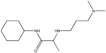 N-cyclohexyl-2-{[3-(dimethylamino)propyl]amino}propanamide Structure