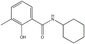 N-cyclohexyl-2-hydroxy-3-methylbenzamide Struktur