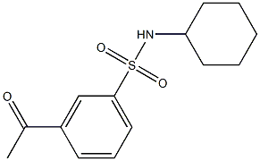 N-cyclohexyl-3-acetylbenzene-1-sulfonamide Structure