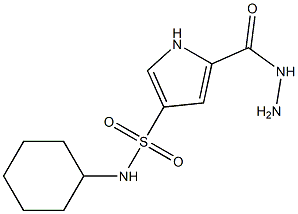 N-cyclohexyl-5-(hydrazinocarbonyl)-1H-pyrrole-3-sulfonamide Struktur