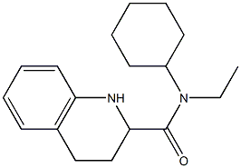 N-cyclohexyl-N-ethyl-1,2,3,4-tetrahydroquinoline-2-carboxamide 结构式