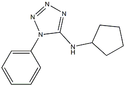 N-cyclopentyl-1-phenyl-1H-1,2,3,4-tetrazol-5-amine Struktur