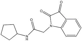 N-cyclopentyl-2-(2,3-dioxo-2,3-dihydro-1H-indol-1-yl)acetamide Structure