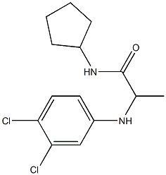 N-cyclopentyl-2-[(3,4-dichlorophenyl)amino]propanamide,,结构式
