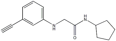N-cyclopentyl-2-[(3-ethynylphenyl)amino]acetamide 化学構造式
