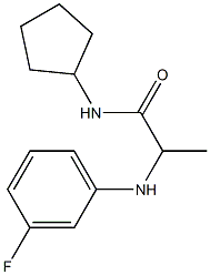 N-cyclopentyl-2-[(3-fluorophenyl)amino]propanamide 结构式