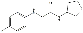 N-cyclopentyl-2-[(4-iodophenyl)amino]acetamide,,结构式