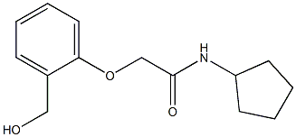 N-cyclopentyl-2-[2-(hydroxymethyl)phenoxy]acetamide Struktur