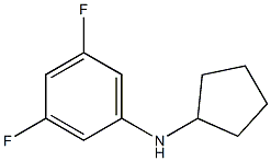 N-cyclopentyl-3,5-difluoroaniline Struktur