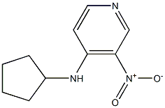 N-cyclopentyl-3-nitropyridin-4-amine 结构式