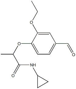 N-cyclopropyl-2-(2-ethoxy-4-formylphenoxy)propanamide Struktur