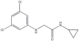 N-cyclopropyl-2-[(3,5-dichlorophenyl)amino]acetamide Struktur