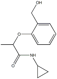 N-cyclopropyl-2-[2-(hydroxymethyl)phenoxy]propanamide Structure