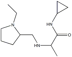 N-cyclopropyl-2-{[(1-ethylpyrrolidin-2-yl)methyl]amino}propanamide,,结构式