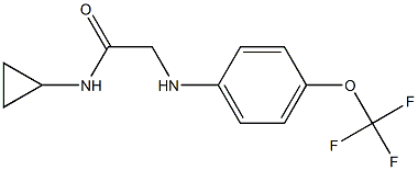 N-cyclopropyl-2-{[4-(trifluoromethoxy)phenyl]amino}acetamide Struktur
