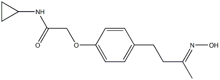 N-cyclopropyl-2-{4-[(3E)-3-(hydroxyimino)butyl]phenoxy}acetamide 结构式