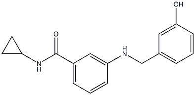 N-cyclopropyl-3-{[(3-hydroxyphenyl)methyl]amino}benzamide Structure