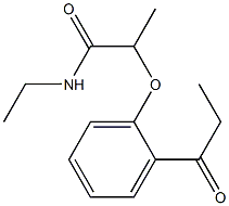 N-ethyl-2-(2-propanoylphenoxy)propanamide Structure