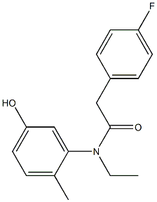 N-ethyl-2-(4-fluorophenyl)-N-(5-hydroxy-2-methylphenyl)acetamide Structure