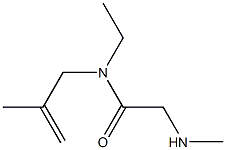 N-ethyl-2-(methylamino)-N-(2-methylprop-2-enyl)acetamide,,结构式