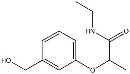 N-ethyl-2-[3-(hydroxymethyl)phenoxy]propanamide 化学構造式