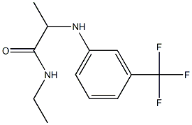 N-ethyl-2-{[3-(trifluoromethyl)phenyl]amino}propanamide 化学構造式