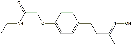 N-ethyl-2-{4-[(3E)-3-(hydroxyimino)butyl]phenoxy}acetamide Structure