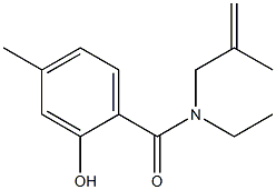 N-ethyl-2-hydroxy-4-methyl-N-(2-methylprop-2-en-1-yl)benzamide Structure