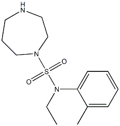 N-ethyl-N-(2-methylphenyl)-1,4-diazepane-1-sulfonamide Structure