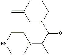 N-ethyl-N-(2-methylprop-2-en-1-yl)-2-(piperazin-1-yl)propanamide Structure