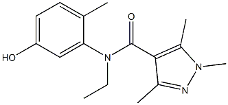 N-ethyl-N-(5-hydroxy-2-methylphenyl)-1,3,5-trimethyl-1H-pyrazole-4-carboxamide 结构式