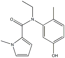 N-ethyl-N-(5-hydroxy-2-methylphenyl)-1-methyl-1H-pyrrole-2-carboxamide,,结构式