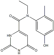 N-ethyl-N-(5-hydroxy-2-methylphenyl)-2,6-dioxo-1,2,3,6-tetrahydropyrimidine-4-carboxamide Structure