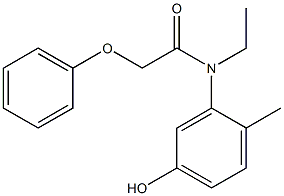 N-ethyl-N-(5-hydroxy-2-methylphenyl)-2-phenoxyacetamide,,结构式