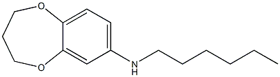 N-hexyl-3,4-dihydro-2H-1,5-benzodioxepin-7-amine Struktur