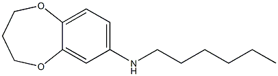 N-hexyl-3,4-dihydro-2H-1,5-benzodioxepin-7-amine Structure