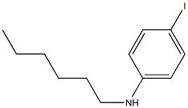 N-hexyl-4-iodoaniline,,结构式