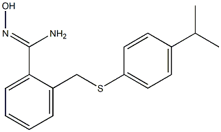 N'-hydroxy-2-({[4-(propan-2-yl)phenyl]sulfanyl}methyl)benzene-1-carboximidamide Structure