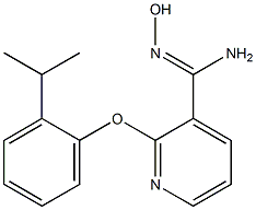 N'-hydroxy-2-(2-isopropylphenoxy)pyridine-3-carboximidamide,,结构式