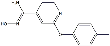 N'-hydroxy-2-(4-methylphenoxy)pyridine-4-carboximidamide,,结构式