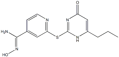 N'-hydroxy-2-[(4-oxo-6-propyl-1,4-dihydropyrimidin-2-yl)sulfanyl]pyridine-4-carboximidamide|