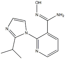 N'-hydroxy-2-[2-(propan-2-yl)-1H-imidazol-1-yl]pyridine-3-carboximidamide Struktur