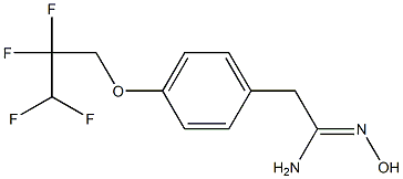 N'-hydroxy-2-[4-(2,2,3,3-tetrafluoropropoxy)phenyl]ethanimidamide 化学構造式