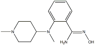 N'-hydroxy-2-[methyl(1-methylpiperidin-4-yl)amino]benzene-1-carboximidamide Struktur