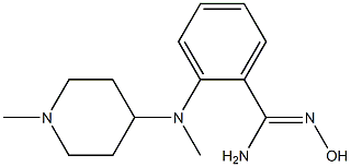 N'-hydroxy-2-[methyl(1-methylpiperidin-4-yl)amino]benzene-1-carboximidamide,,结构式