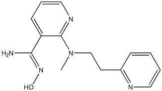 N'-hydroxy-2-{methyl[2-(pyridin-2-yl)ethyl]amino}pyridine-3-carboximidamide,,结构式