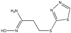 N'-hydroxy-3-(1,3,4-thiadiazol-2-ylsulfanyl)propanimidamide Struktur