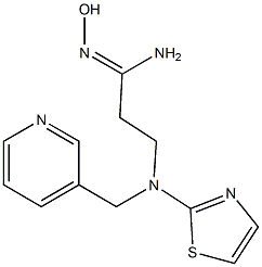  N'-hydroxy-3-[(pyridin-3-ylmethyl)(1,3-thiazol-2-yl)amino]propanimidamide