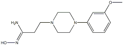 N'-hydroxy-3-[4-(3-methoxyphenyl)piperazin-1-yl]propanimidamide 结构式